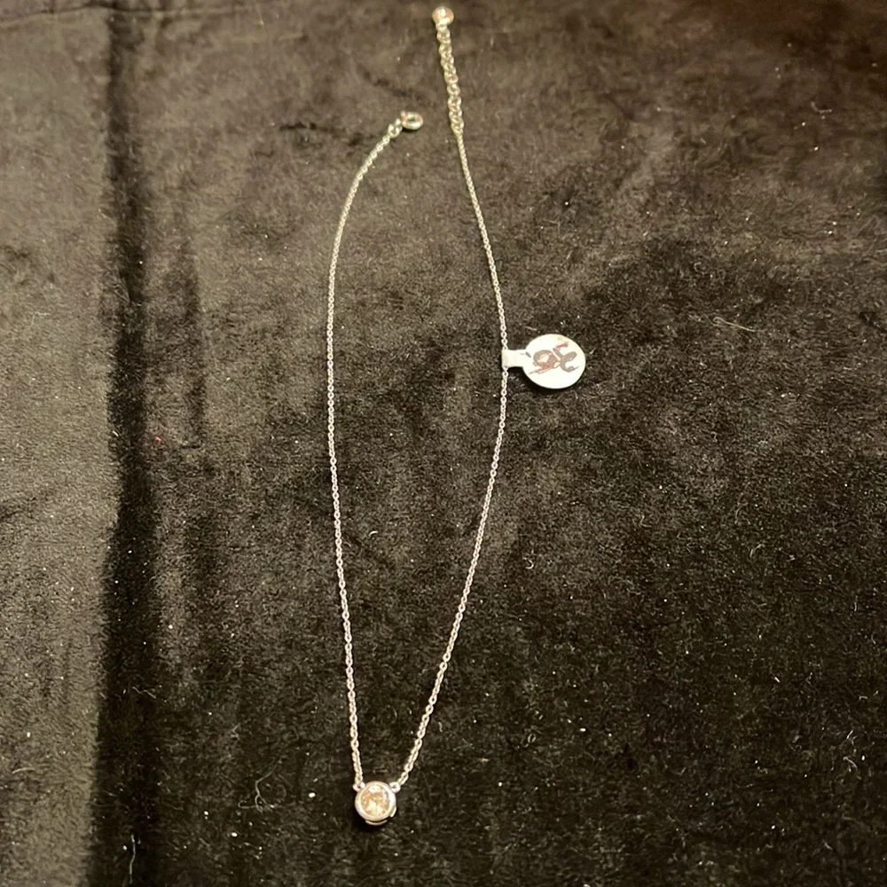 Crislu sterling silver with pink cz bezel set necklace. - Picture 2 of 8